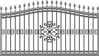 Эскиз кованных заборов арт 56