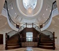 Ограждение лестниц с ковкой