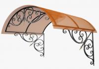 Кованый козырек из поликарбоната