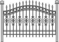 Эскиз кованных заборов арт 54