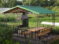 Беседка кованая с мангалом