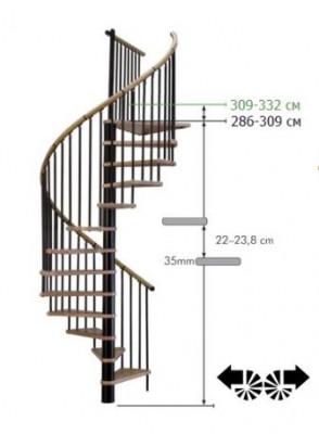 Винтовая лестница SPIRAL DECOR 140